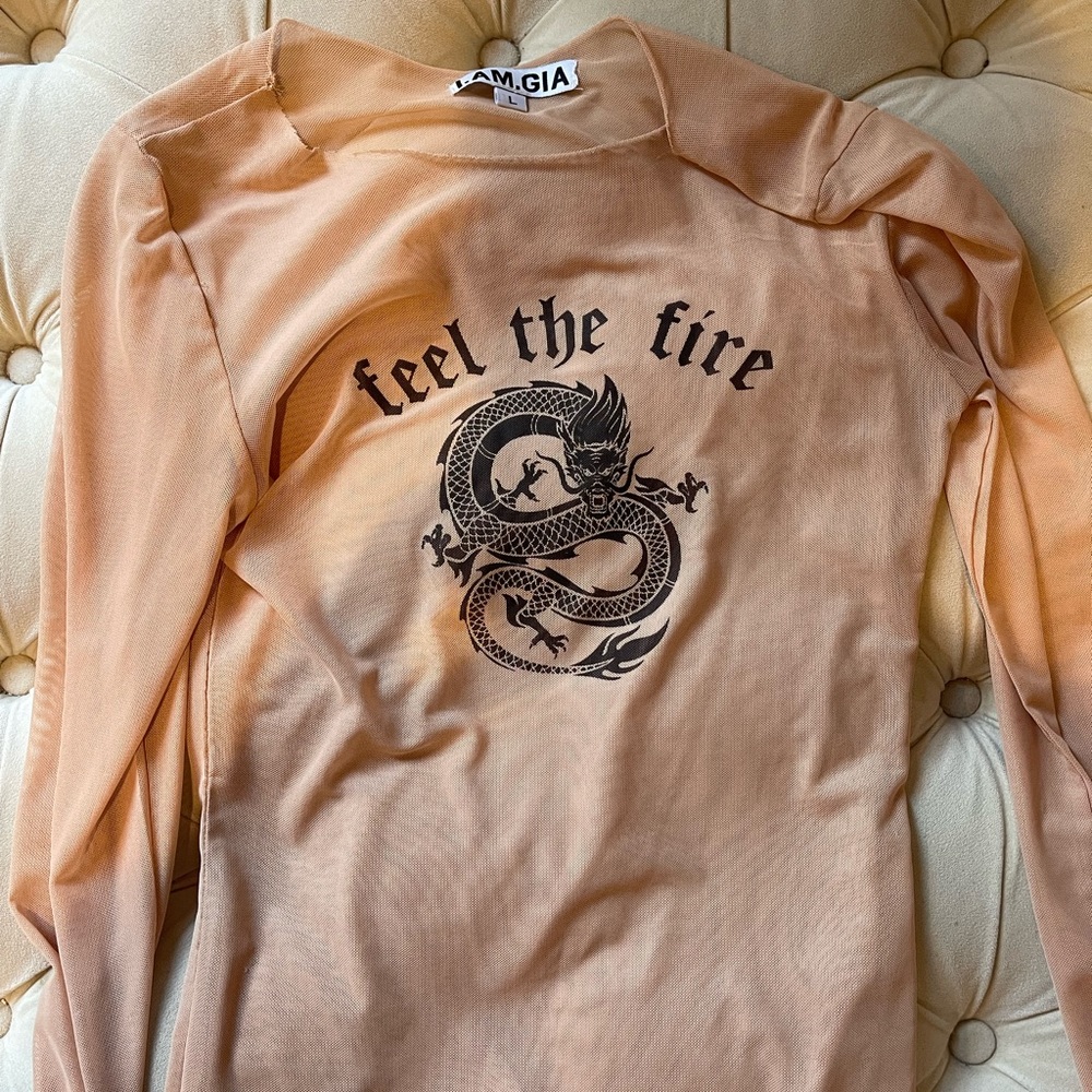 I AM GIA Feel The Fire Mesh Top